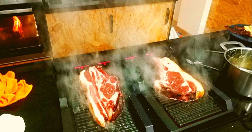 Chuletón en la parrilla de inducción - Blog Tu Merendero